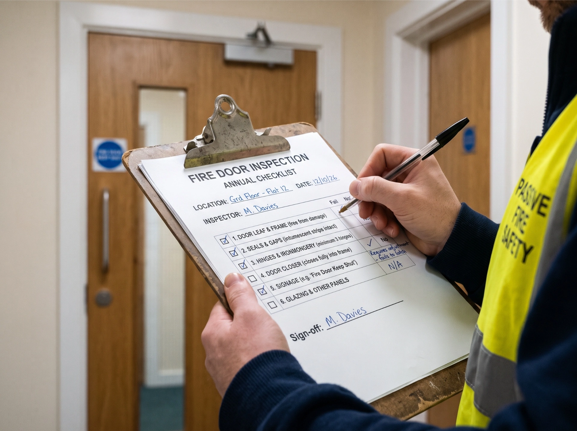 Annual Fire Door Inspection Form – What to Check and Record